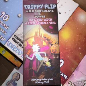 Buy Trippy Flip Milk Chocolate – 3500mg Psilocybin & 500mg THC Online